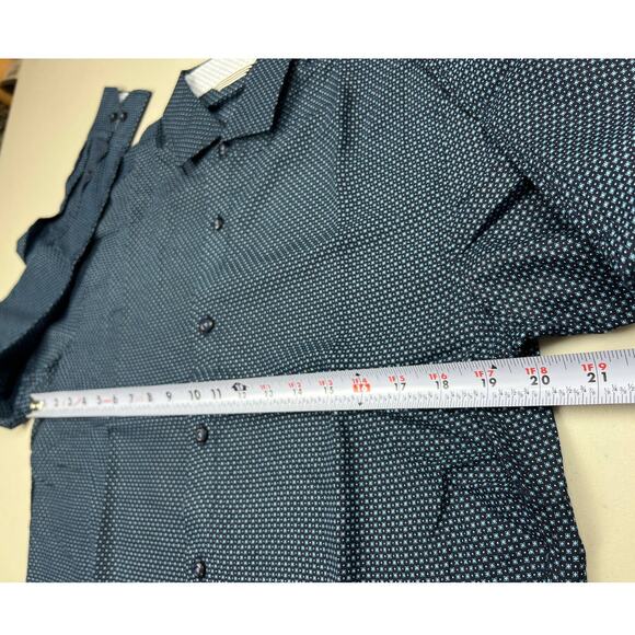 Esabel C Men's Small Navy Blue Casual Button Down Long Sleeve Dress Shirts Top - Picture 3 of 10